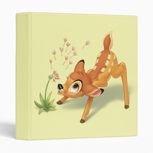 Bambi Watching Dandelion Seeds Fly 3 Ring Binder