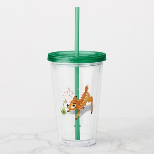 Bambi Watching Dandelion Seeds Fly Acrylic Tumbler