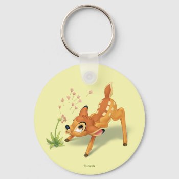 Bambi Watching Dandelion Seeds Fly Keychain by bambi at Zazzle