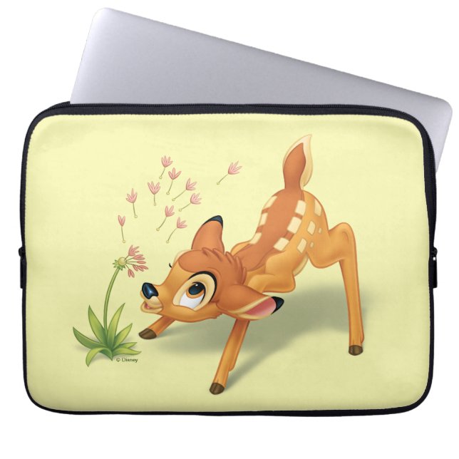 Bambi Watching Dandelion Seeds Fly Laptop Sleeve (Front)