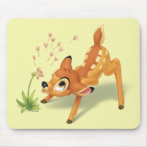 Bambi Watching Dandelion Seeds Fly Mouse Pad