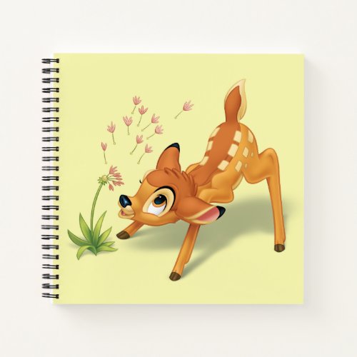 Bambi Watching Dandelion Seeds Fly Notebook