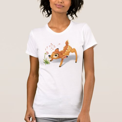 Bambi Watching Dandelion Seeds Fly T_Shirt