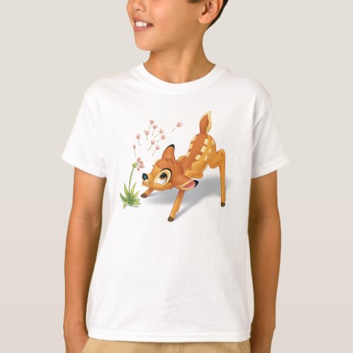 Bambi Watching Dandelion Seeds Fly T_Shirt