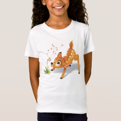 Bambi Watching Dandelion Seeds Fly T_Shirt