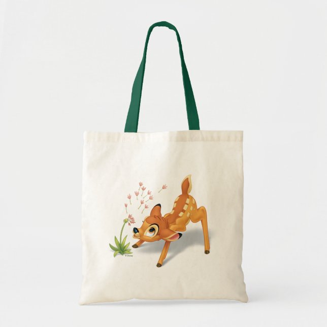 Bambi Watching Dandelion Seeds Fly Tote Bag (Front)