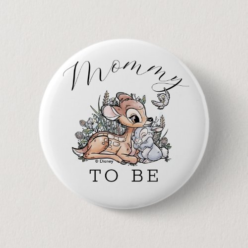 Bambi Watercolor Baby Shower Mommy to Be Button