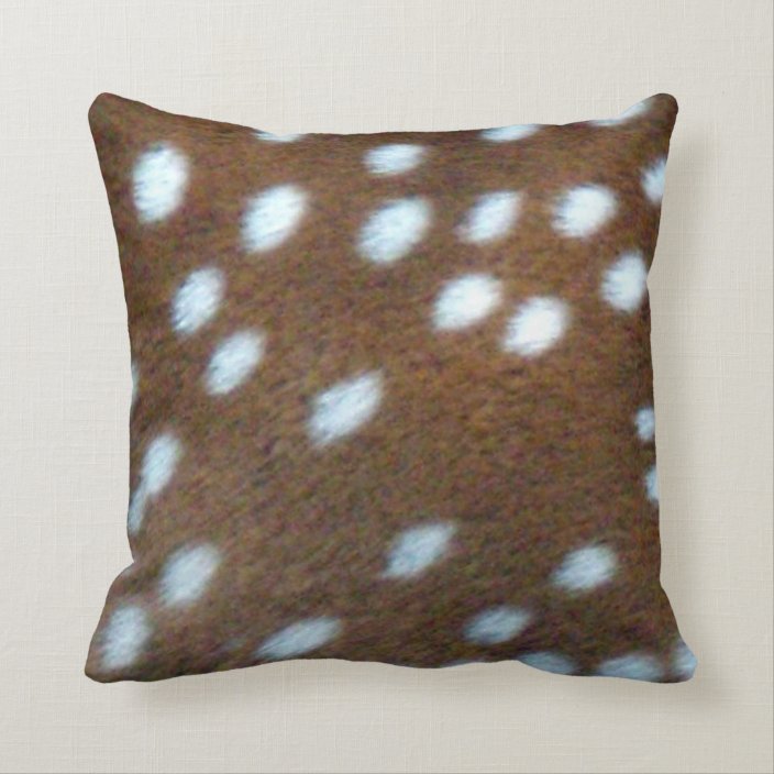 Bambi White Spots On A Brown Fur Throw Pillow Zazzle Com