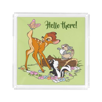Bambi With Butterfly On Tail Acrylic Tray by bambi at Zazzle