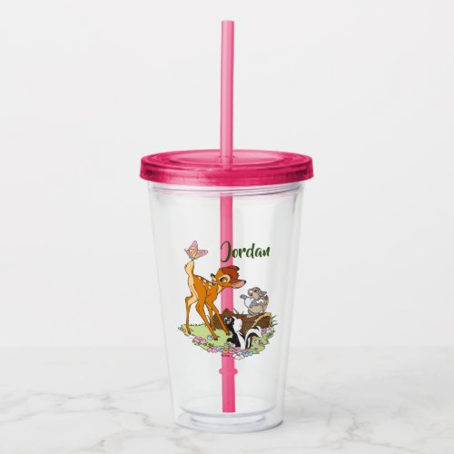 Bambi With Butterfly On Tail Acrylic Tumbler