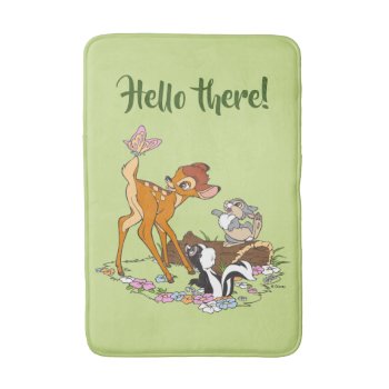 Bambi With Butterfly On Tail Bath Mat by bambi at Zazzle