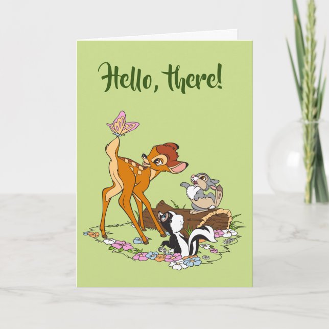 Bambi With Butterfly On Tail Card (Front)