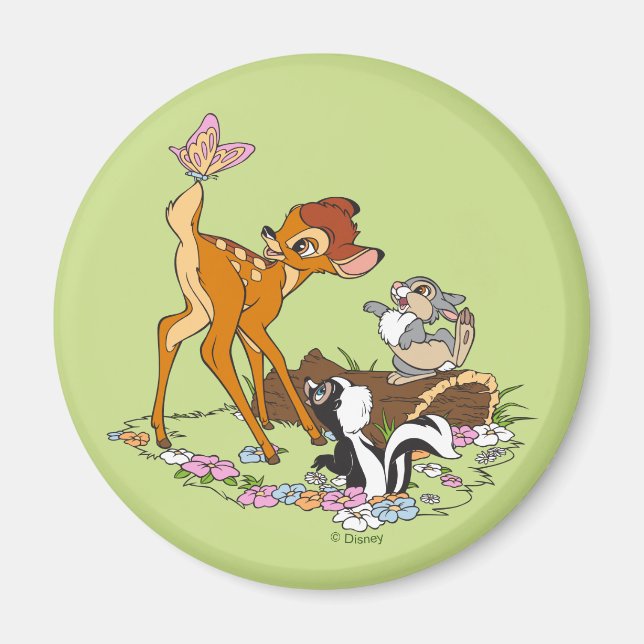 Bambi With Butterfly On Tail Magnet (Front)