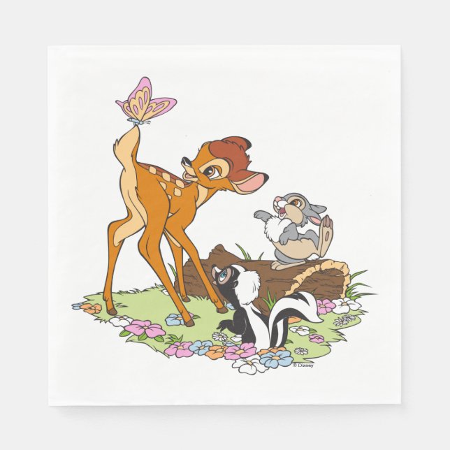 Bambi With Butterfly On Tail Napkins (Front)