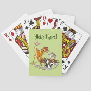 Bambi With Butterfly On Tail Playing Cards