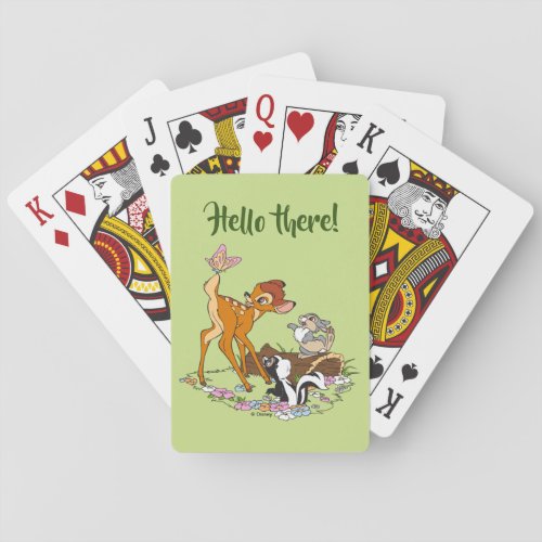 Bambi With Butterfly On Tail Poker Cards