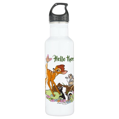Bambi With Butterfly On Tail Stainless Steel Water Bottle