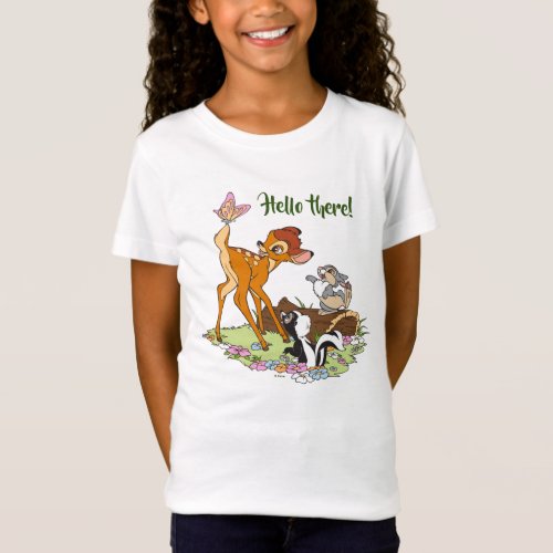 Bambi With Butterfly On Tail T_Shirt