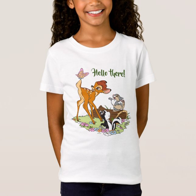 Bambi With Butterfly On Tail T-Shirt (Front)