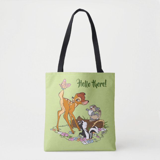 Bambi With Butterfly On Tail Tote Bag (Front)