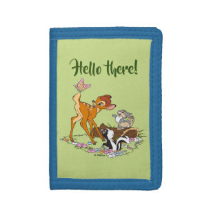 Bambi With Butterfly On Tail Trifold Wallet
