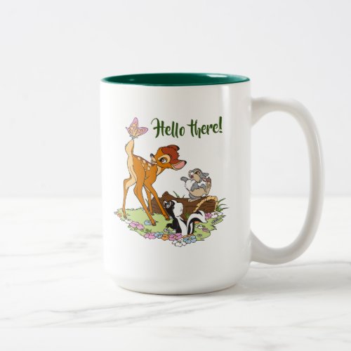 Bambi With Butterfly On Tail Two_Tone Coffee Mug