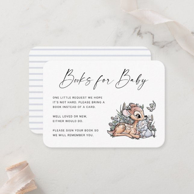 Bambi Woodland Books for Baby Insert Card (Front/Back In Situ)