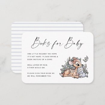 Bambi Woodland Books For Baby Insert Card by bambi at Zazzle