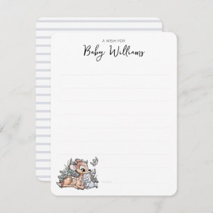 Bambi Woodland Watercolor Baby Shower Note Card