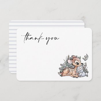 Bambi Woodland Watercolor Baby Shower Thank You Invitation by bambi at Zazzle