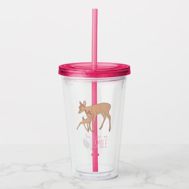 Bambi | You Make Me Smile Acrylic Tumbler (Front)