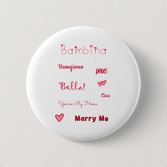 Bambina Love Quotes Set Pack Button (Front)