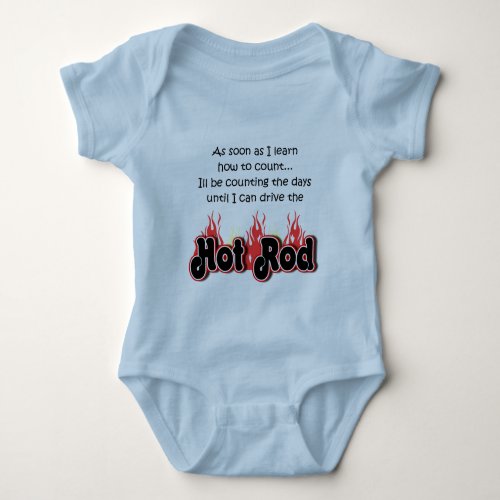 Bambino Babble Hot Rod Count Baby Bodysuit