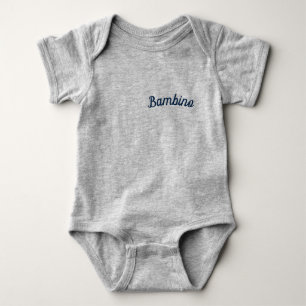 Bambino / 'Baby Boy' Mammaprada Bodysuit, Gray Baby Bodysuit