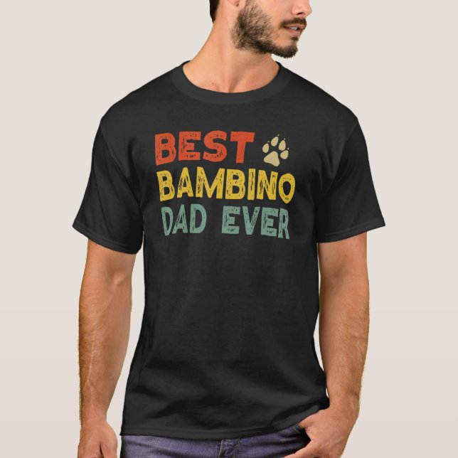 Bambino Cat Dad Owner Breeder  Kitten T-Shirt (Front)