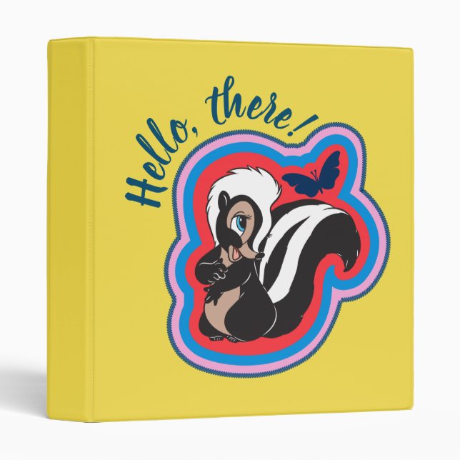 Bambi's Flower & Butterfly Badge 3 Ring Binder (Front/Spine)