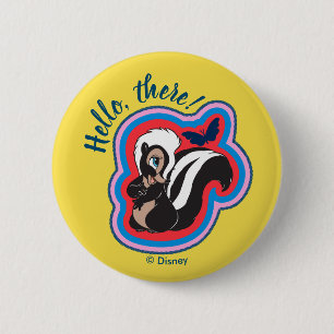Bambi's Flower & Butterfly Badge Button
