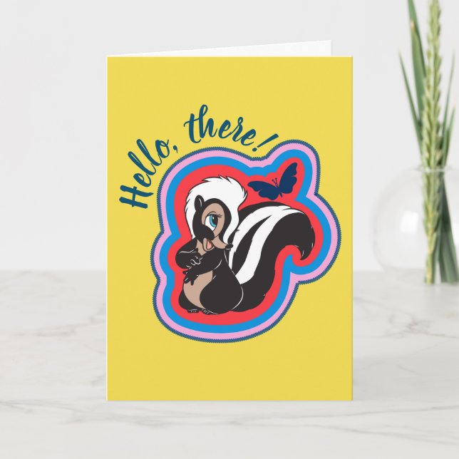 Bambi's Flower & Butterfly Badge Card (Front)