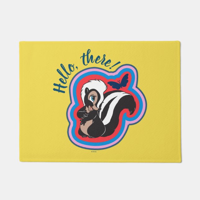 Bambi's Flower & Butterfly Badge Doormat (Front)