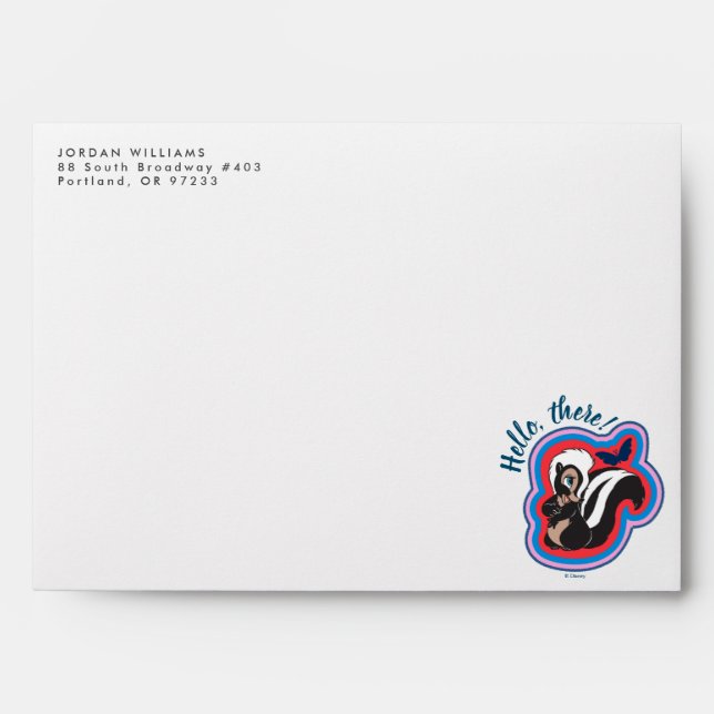 Bambi's Flower & Butterfly Badge Envelope (Front)