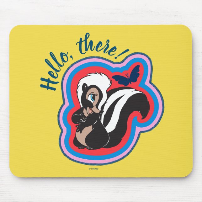 Bambi's Flower & Butterfly Badge Mouse Pad (Front)