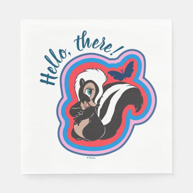 Bambi's Flower & Butterfly Badge Napkins (Front)