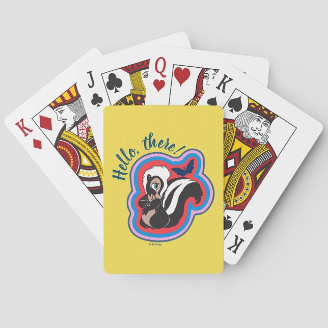 Bambi's Flower & Butterfly Badge Playing Cards (Back)