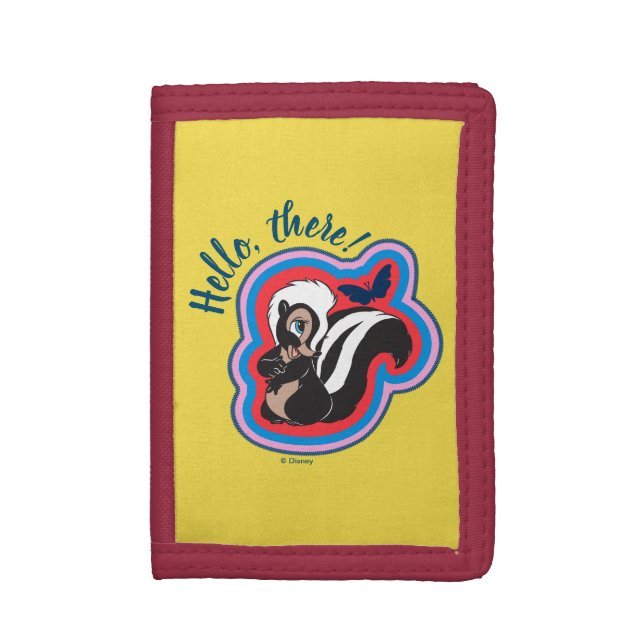 Bambi's Flower & Butterfly Badge Trifold Wallet (Front Vertical)