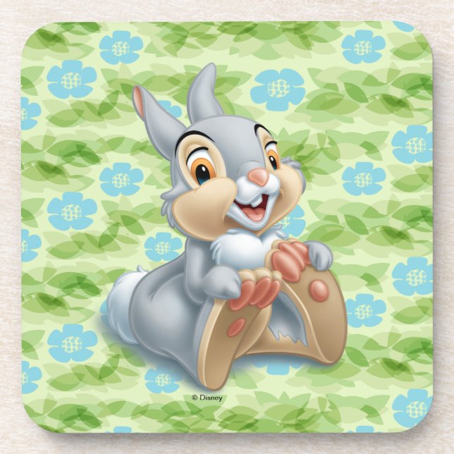 Bambi's Thumper Holding His Feet Beverage Coaster (Front)