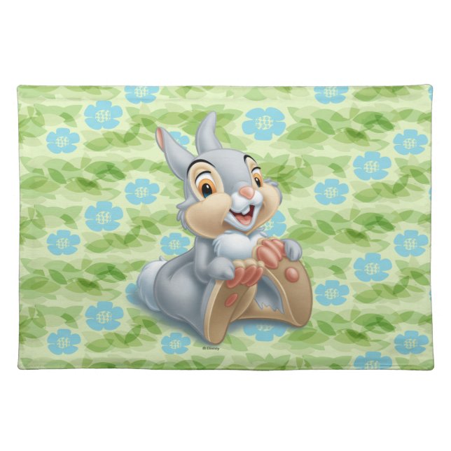 Bambi's Thumper Holding His Feet Cloth Placemat (Front)