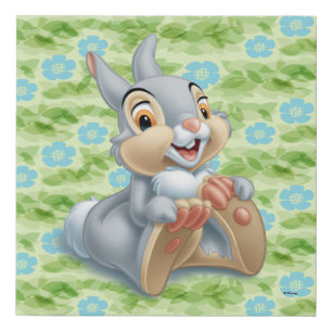 Bambi's Thumper Holding His Feet Faux Canvas Print