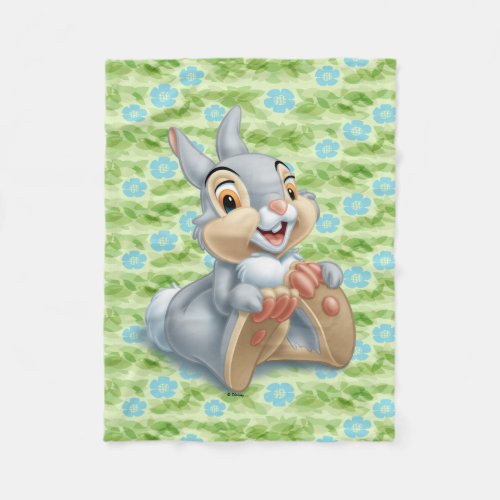 Bambis Thumper Holding His Feet Fleece Blanket