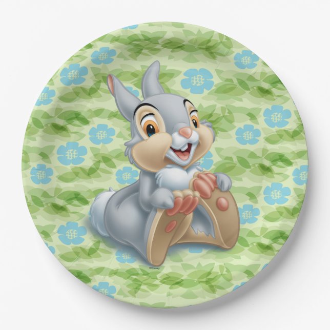 Bambi's Thumper Holding His Feet Paper Plates (Front)