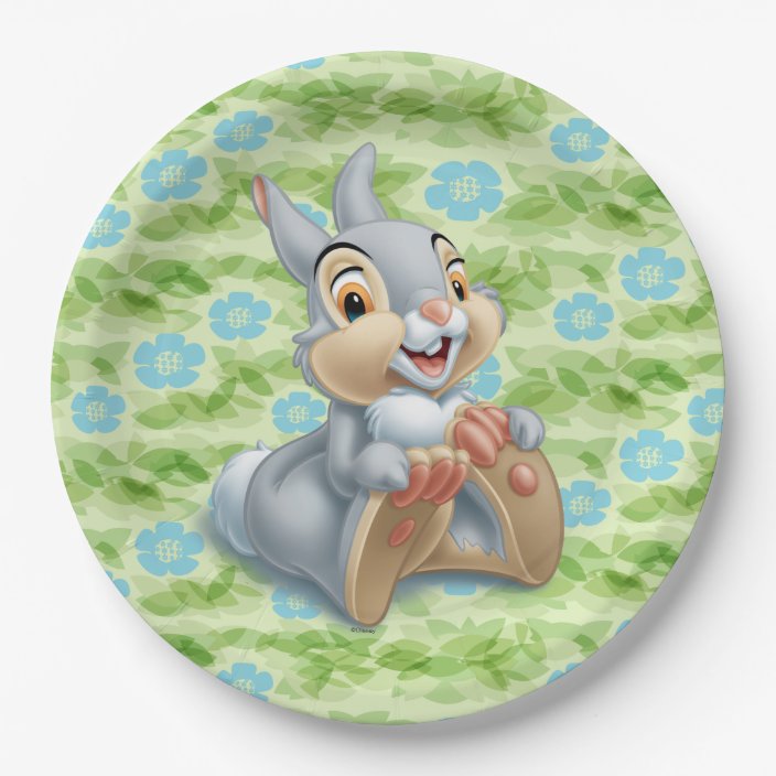 Bambi's Thumper Holding His Feet Paper Plates | Zazzle.com